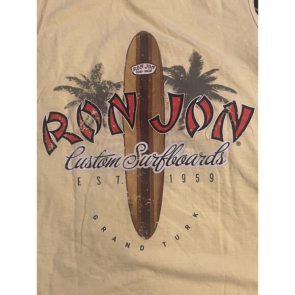 Ron Jon Surf Shop Grand Turk Tank Top Unisex Yellow Comfort Colors Medium Shirt - Picture 8 of 9